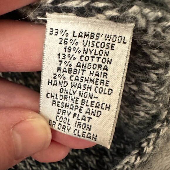 Talbots Sweater Cardigan 1X 1XL Gray Lambswool Angora Cashmere Buttons - Picture 6 of 6